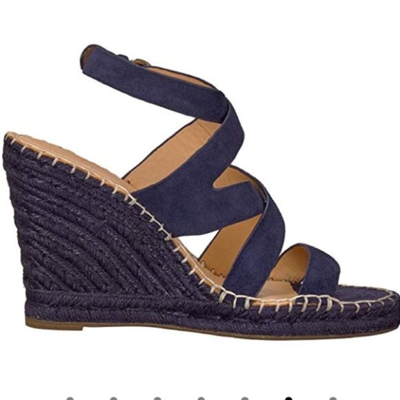 8/9.5 Joie Navy Suede Wedges - Picture 6 of 8